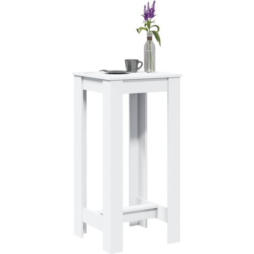 vidaXL Barska miza bela 51x50x103,5 cm inženirski les Cene