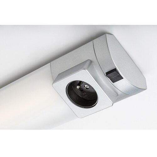 Rabalux zidna lampa Soft2E, Sa utičnicom, LED, 5W, 4000K, 45cm, Srebrne boje Slike