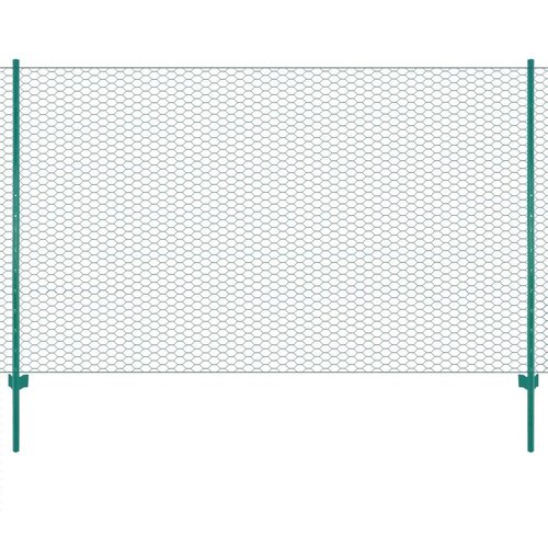  Žična mrežna ograja s stebrički jeklo 25x1,5 m zelena Cene