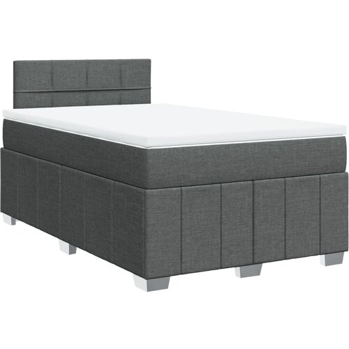 Maison Chic Box spring postelja - Vzmetna postelja z vzmetnico temno siva 120x200 cm blago SL11489, (21902534) Cene