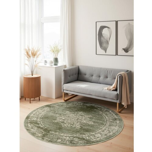Hanse Home Zelena okrogla preproga &amp;oslash; 120 cm Gloria Lydia &amp;ndash; Slike