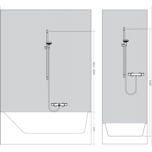 Hansgrohe Croma 100 tu&amp;scaron; set Vario sa posudom za sapun 65cm 27772000 Slike