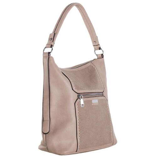 Fashion Hunters Dark beige shoulder bag with a handle Slike