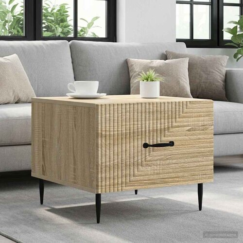  Kava Stol Hrast sonoma 49 x 50 x 40 cm Konstruirano drvo Slike