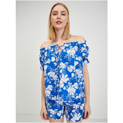 Orsay Blue Women&amp;#039;s Floral Blouse - Ladies Slike