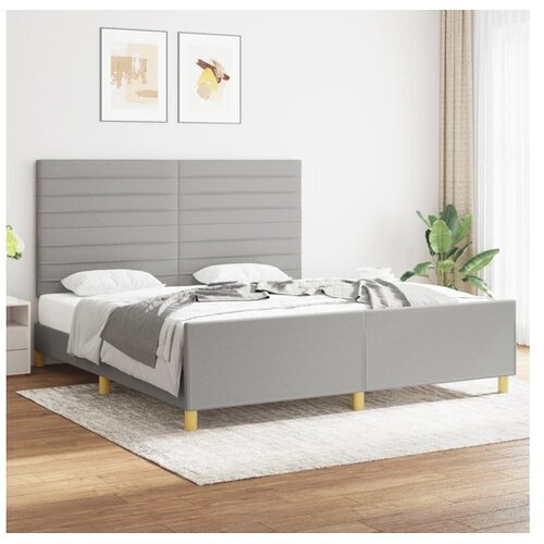 Okvir za krevet s uzglavljem svjetlosivi 180x200 cm od tkanine Cijene