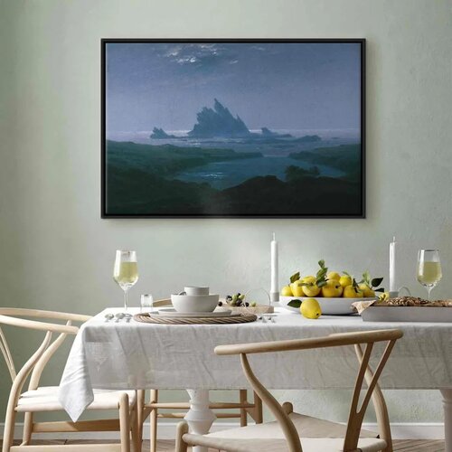  Slika - Caspar David Friedrich &amp;ndash; Cliff reef on the beach 90x60 U crnom drvenom okviru Slike