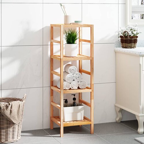 The Living Store Kopalniška polica 35,5x35,5x112,5 cm trden orehov les - Kopalniška Polica, (21503940) Cene