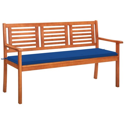 3 Vrtna klop za 3 osebe z blazino 150 cm trden evkaliptus Slike