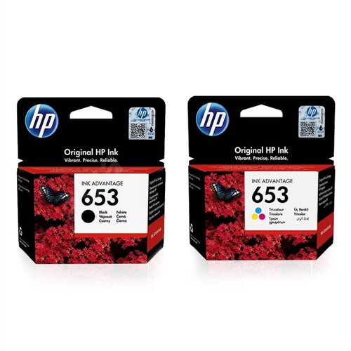  Kartu&amp;scaron;a Hp 653 komplet 653 črna ( 3YM75AE) + 653 barvna (3YM74AE) AKCIJA Slike
