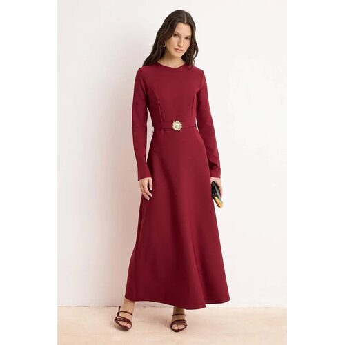 Trendyol Modest Ženska haljina Tctss26Eb00125, Bordo Cene