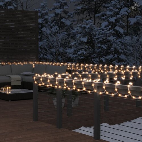 vidaXL Svetlobna veriga s 1200 LED lučkami toplo bela 50 m PVC Cene