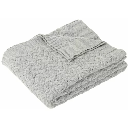 Hübsch sivi prekrivač s udjelom vune Lamb, 130 x 200 cm