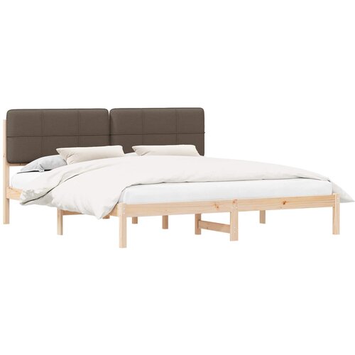 vidaXL Posteljni okvir z oblazinjenim vzglavjem Taupe 180 x 200 cm, (5000101445) Cene