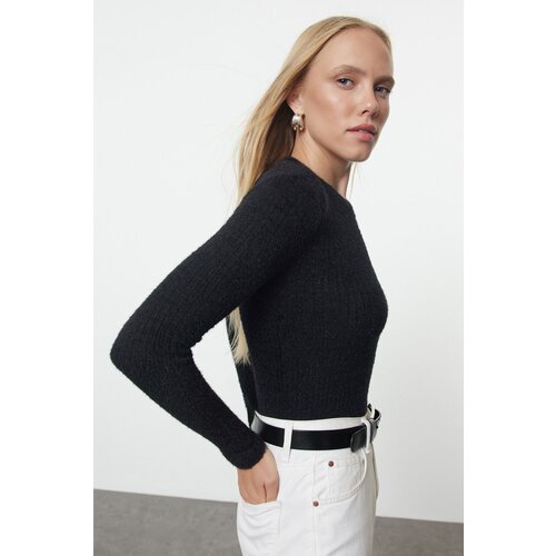 Trendyol Black Basic Furry Knitted Sweater Slike