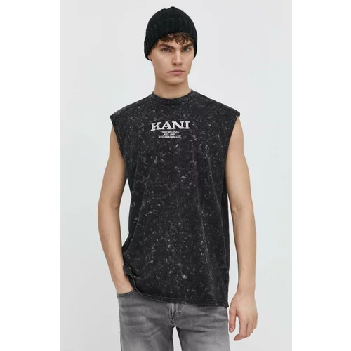 Karl Kani Bombažna kratka majica moški, črna barva