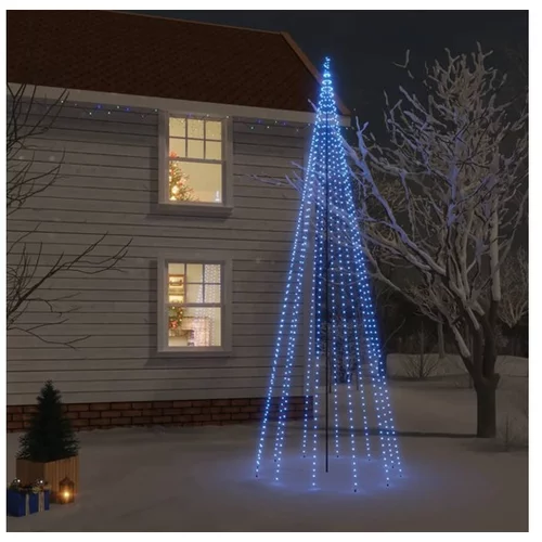  Božično drevo s konico 732 modrih LED lučk 500 cm