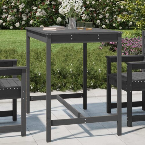 VidaXL Vrtni stol sivi 121x82 5x110 cm od masivne borovine Slike