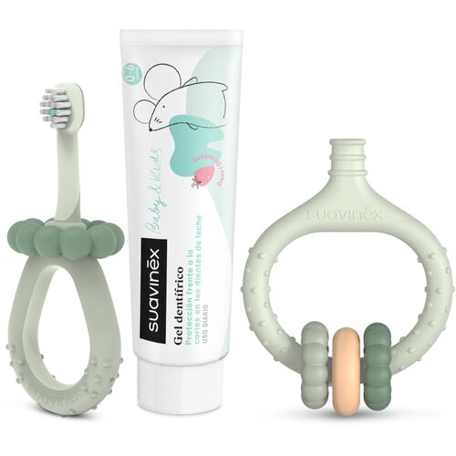 Suavinex Baby & Kids My First Dental Care Set darilni set za dojenčke in otroke Green Cene