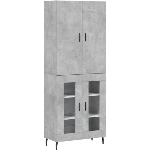 Maison Chic Visoka Komoda - Predalnik betonsko siva 69,5x34x180 cm inženirski les, (21718816) Slike