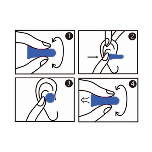  Čepki Za U&amp;scaron;esa Iz Pene - Haspro Tube50 Blue - 50 Parov Slike