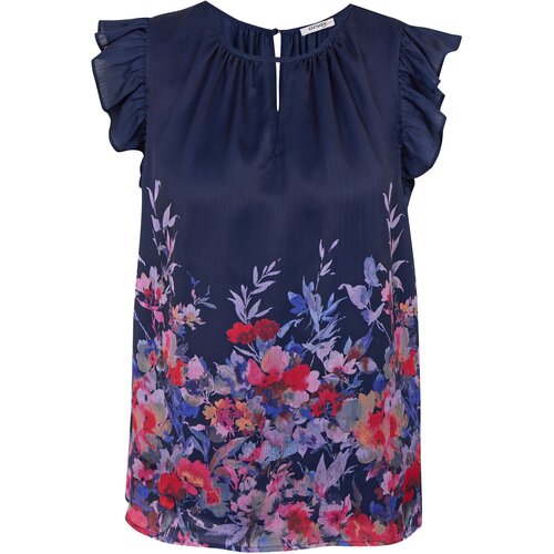 Orsay Dark blue Ladies Floral Blouse with Frill - Women Cijene