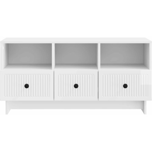  ormar s ladicama Bijela visokog sjaja 102 x 34,5 x 50 cm Slike