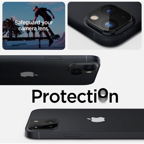 Spigen OPTIK.TR ZA&amp;Scaron;ČITA ZA KAMERO 2-PAK IPHONE 14/14 PLUS BLACK COVER Slike