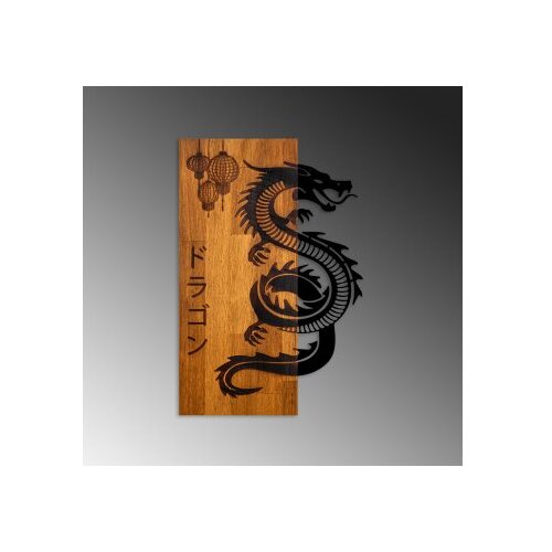 Wallxpert Zidna dekoracija Zmaj, 40x58x3 cm, Crna Slike