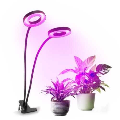 Fleksibilna LED prigu&amp;scaron;iva stolna lampa sa klipsom za uzgoj biljaka VITARO 2xLED/4W/230V crna Slike