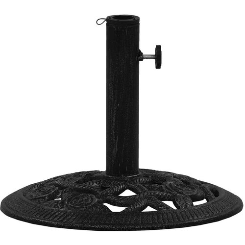 VidaXL Stalak za suncobran crni 40 x 40 x 32 cm od lijevanog željeza Slike