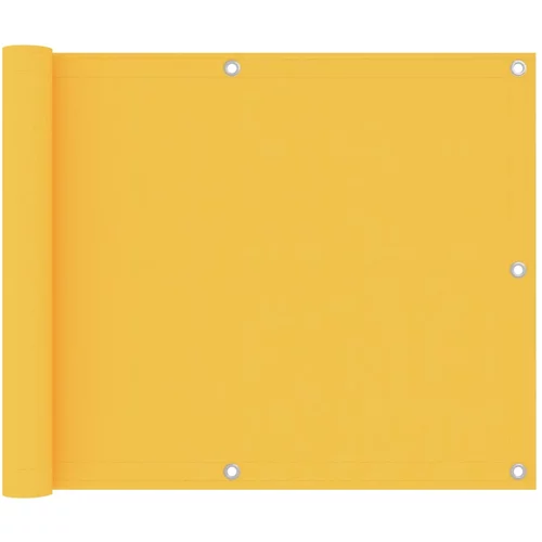 vidaXL Balkonsko platno rumeno 75x500 cm oksford blago, (20693038)