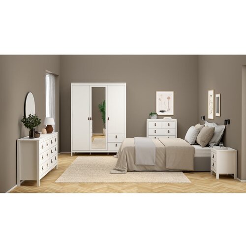 Tvilum Bela garderobna omara z ogledalom 150x199x58 cm Madrid &amp;ndash; Slike