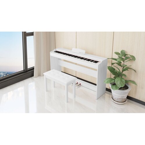 Kr&amp;uuml;ger&amp;amp;Matz KMDP-105-WH &amp;ndash; Digitalni pianino s 88 tipki, klavirska mehanika, 192 glasa, Bluetooth 5.0, 3 pedale, bijeli Slike