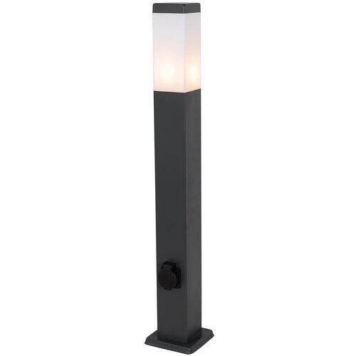 QAZQA Buitenlamp donkergrijs 80 cm met stopcontact IP44 - Malios Cene