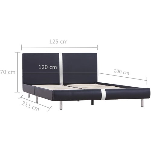 Okvir za krevet od umjetne kože crni 120 x 200 cm Slike