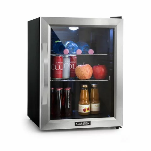 Klarstein beersafe m, hladilnik, c, led, dve kovinski rešetki, steklena vrata, črna