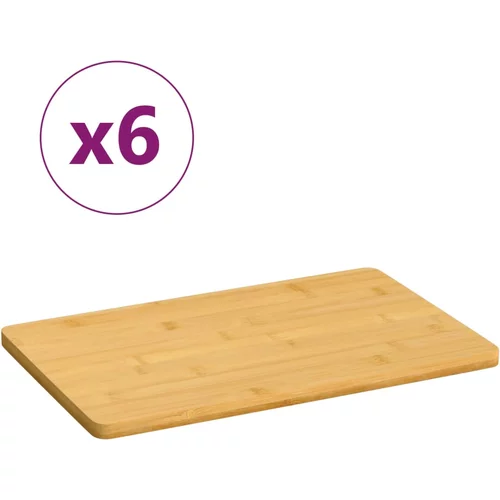 vidaXL Plošča za zajtrk 6 kosov 22x14x0,8 cm bambus
