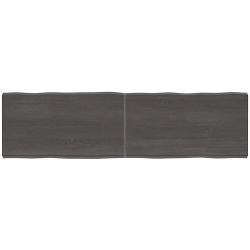 VidaXL Mizna plo&amp;scaron;ča temno siva 180x50x6 cm obdelana trdna hrastovina, (20979553) Slike