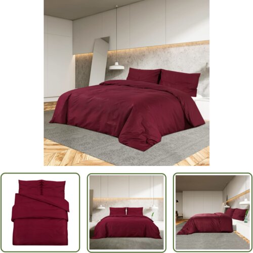 The Living Store Posteljnina bordo 260x240 cm bombaž - Komplet Prevlek Za Odejo, (21743915) Slike