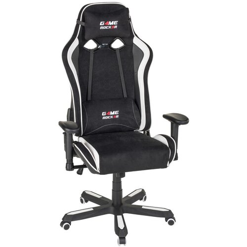 MID.YOU GAMING STOL tekstil črna, bela Cene