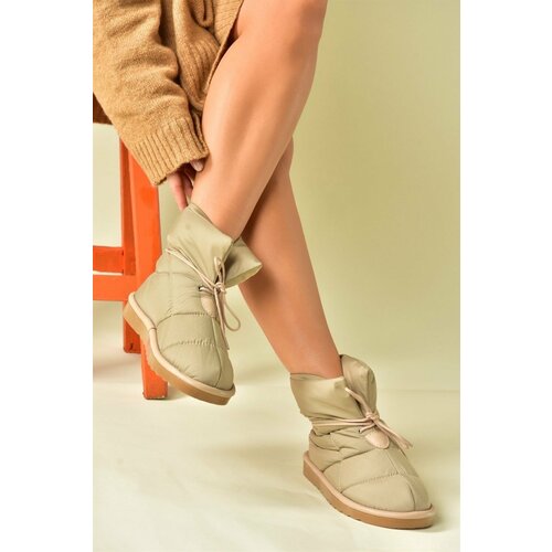 Fox Shoes Beige Fabric Women's Casual Boots Cene
