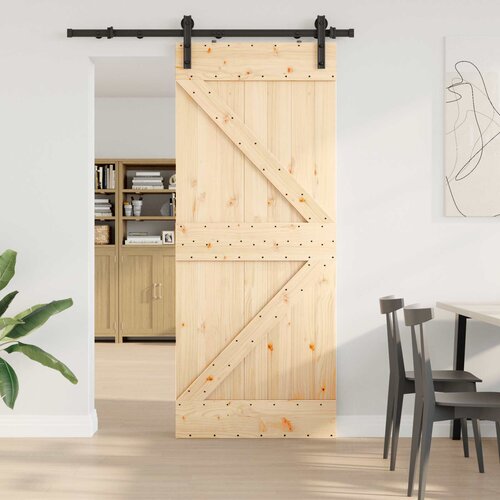  Klizna vrata NARVIK Prirodna i crna 85 x 210 cm (152,5 cm) Cijene