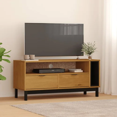  The Living Store TV omarica FLAM 110x40x50 cm trdna borovina - TV Omarica, (21499219)