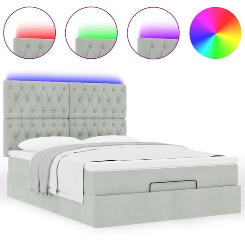  Otomanski krevet s madracima i LED 140x190 cm bar&amp;scaron;unasti Slike