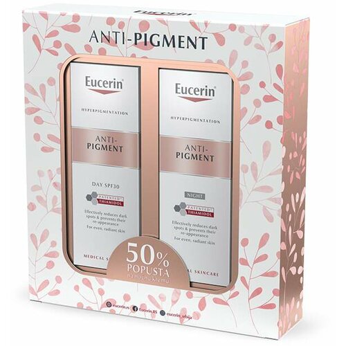 Eucerin box anti-pigment dnevna krema 50 ml + noćna krema sa 50% popusta Cene