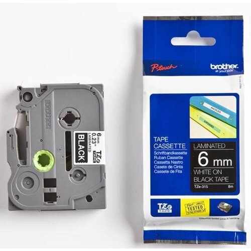  Trak p-touch tze-315 črn/bel 6mm BROTHER Slike