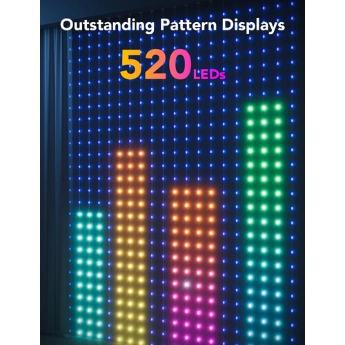 GOVEE RGBIC Curtain Light 520 LED - 1.5 x 2m Studio svjetlo Cijene