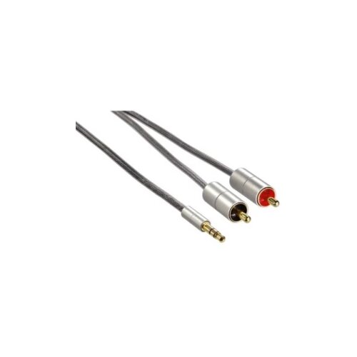 Hama 00080865 utičnica / Cinch audio priključni kabel [1x 3,5 mm banana utikač - 2x muški cinch konektor] 2.00 m srebrna Cijene