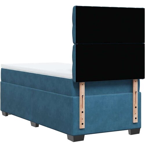VidaXL box spring krevet s madracem plavi 90x190 cm bar&amp;scaron;unasti Slike